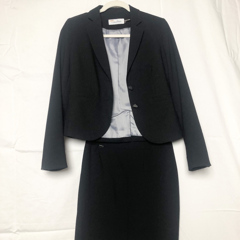 Calvin Klein Black 2 Button Suit Jacket/Blazer